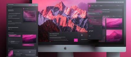 computer-screen-with-purple-background-with-mountain-background