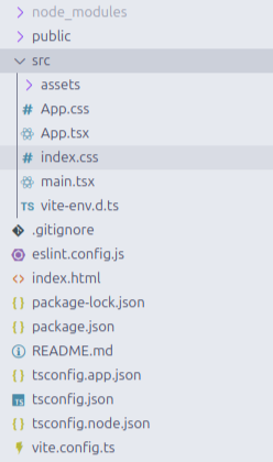 folder structure