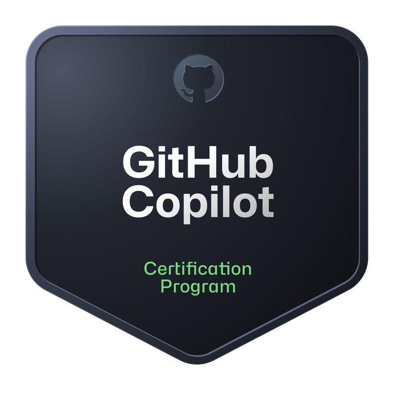 github copilot certification badge